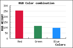 rgb background color #FF7161 mixer