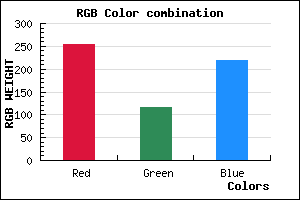 rgb background color #FF75DB mixer