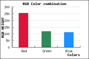 rgb background color #FF776F mixer