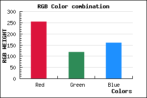 rgb background color #FF779F mixer