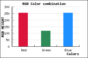 rgb background color #FF77FF mixer