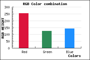 rgb background color #FF7C8E mixer