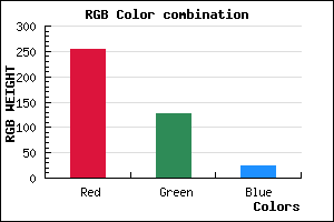 rgb background color #FF8019 mixer