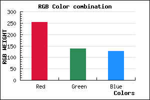 rgb background color #FF897F mixer
