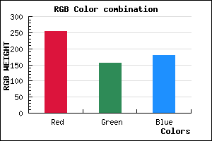 rgb background color #FF9BB4 mixer