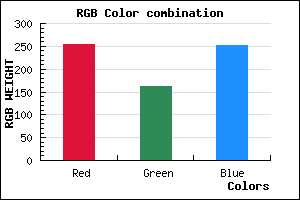 rgb background color #FFA3FB mixer