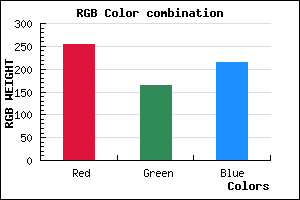rgb background color #FFA5D6 mixer