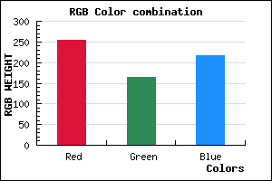 rgb background color #FFA5D8 mixer