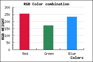 rgb background color #FFABE9 mixer