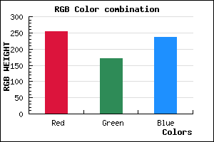 rgb background color #FFABEC mixer