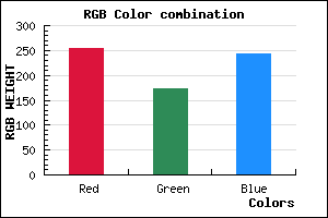 rgb background color #FFACF4 mixer