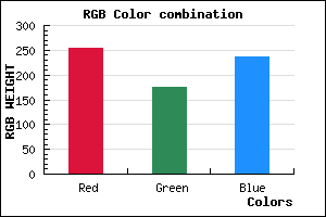 rgb background color #FFAFED mixer