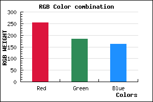 rgb background color #FFB8A3 mixer