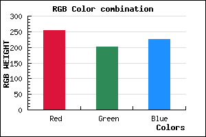 rgb background color #FFCAE1 mixer