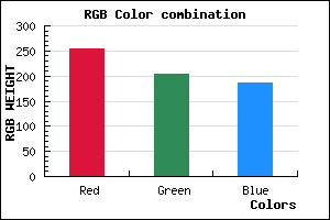 rgb background color #FFCBBB mixer