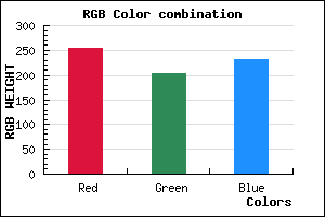 rgb background color #FFCBE8 mixer