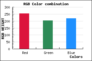 rgb background color #FFCCDB mixer