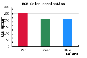 rgb background color #FFCFCF mixer