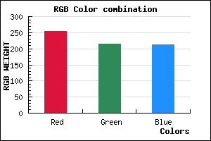 rgb background color #FFD6D5 mixer