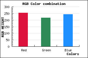 rgb background color #FFD8F3 mixer