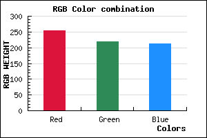 rgb background color #FFDBD5 mixer