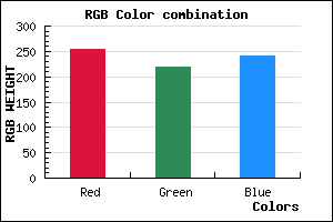 rgb background color #FFDBF1 mixer