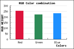 rgb background color #FFDDE9 mixer