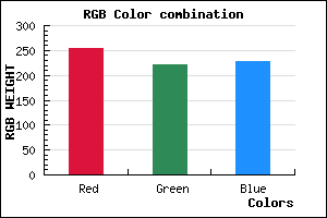 rgb background color #FFDEE4 mixer