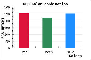 rgb background color #FFDEFB mixer