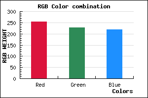 rgb background color #FFE3DB mixer