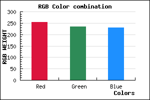 rgb background color #FFEBE5 mixer