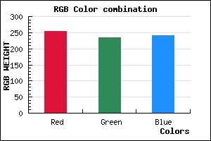 rgb background color #FFEBF1 mixer