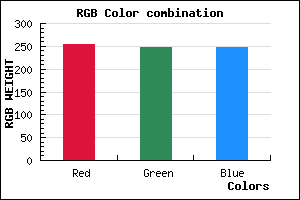 rgb background color #FFF7F8 mixer
