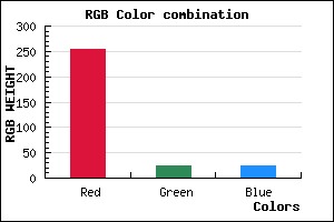 rgb background color #FF1919 mixer