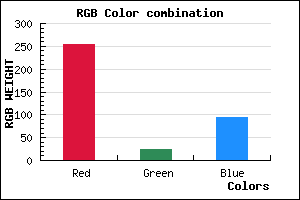 rgb background color #FF195F mixer