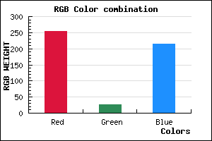 rgb background color #FF1AD6 mixer