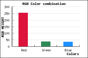 rgb background color #FF2524 mixer