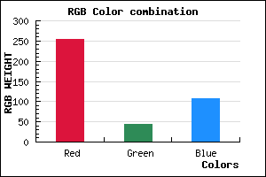 rgb background color #FF2B6C mixer