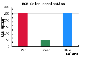 rgb background color #FF2DFD mixer
