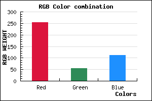 rgb background color #FF366F mixer