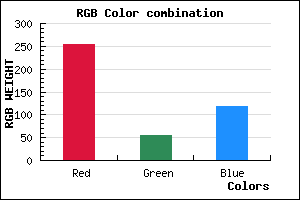 rgb background color #FF3676 mixer