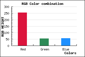 rgb background color #FF3639 mixer
