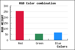 rgb background color #FF3641 mixer