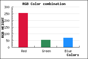 rgb background color #FF3645 mixer