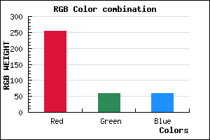rgb background color #FF3C3C mixer