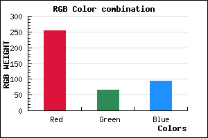 rgb background color #FF415F mixer