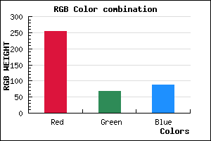 rgb background color #FF4458 mixer