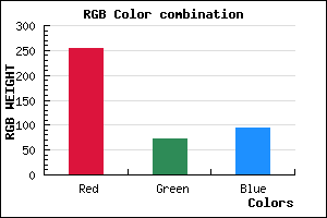 rgb background color #FF485F mixer