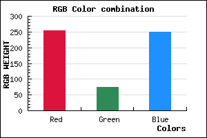 rgb background color #FF4BF9 mixer