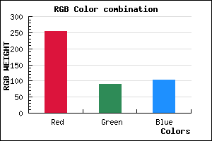 rgb background color #FF5967 mixer